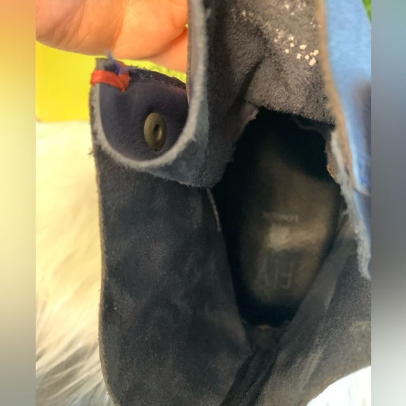 Fly London Navy Lace up Leather Ankle Boots with Seat belt buckle. SZ: EU 36 - Picture 7 of 11